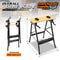 Foldable Work Bench With Adjustable Wood Top Portable Sturdy For Workshop And Home Use 4