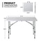 Folding Plastic Table Adjustable Height Portable Ideal For Camping Picnics 10