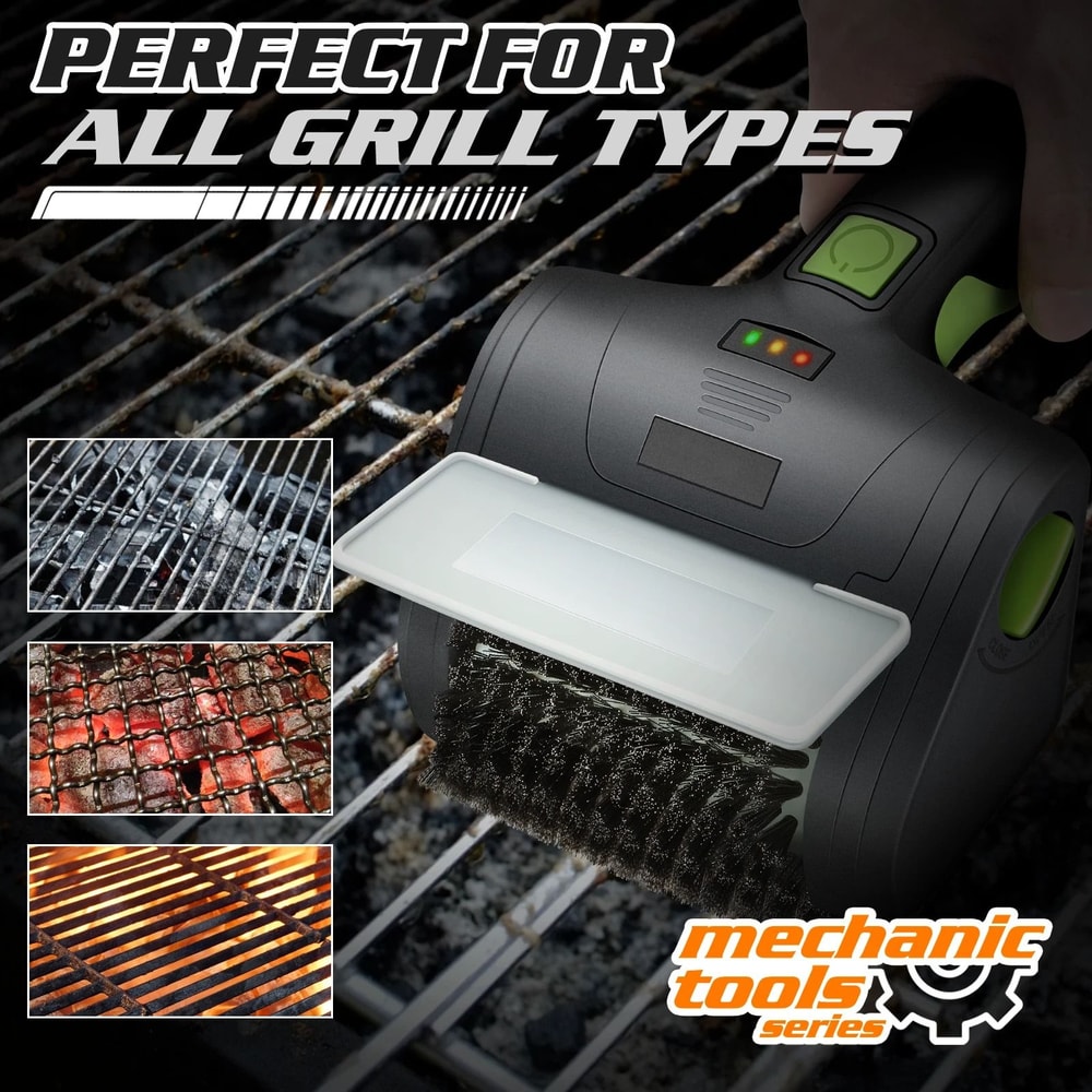 Rechargeable Cordless Electric Grill Cleaning Scrub Brush Durable Portable 1