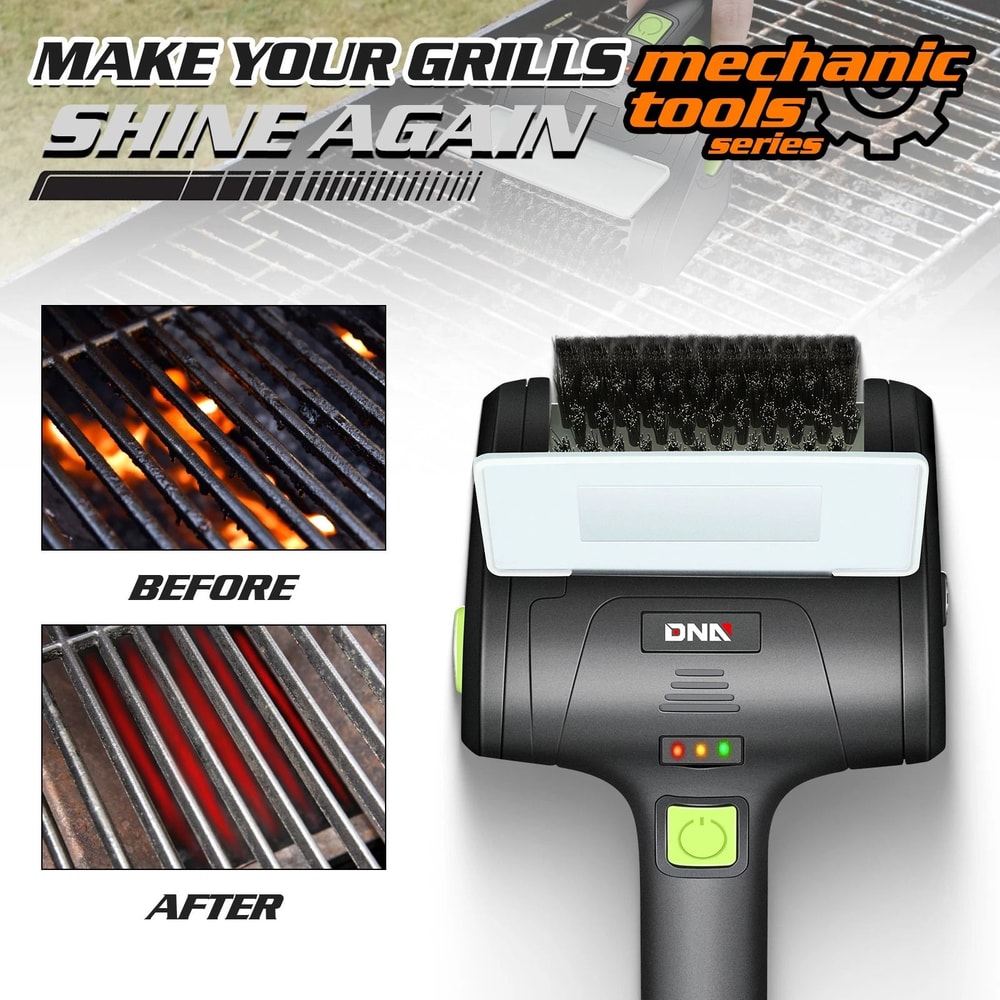 Rechargeable Cordless Electric Grill Cleaning Scrub Brush Durable Portable 6