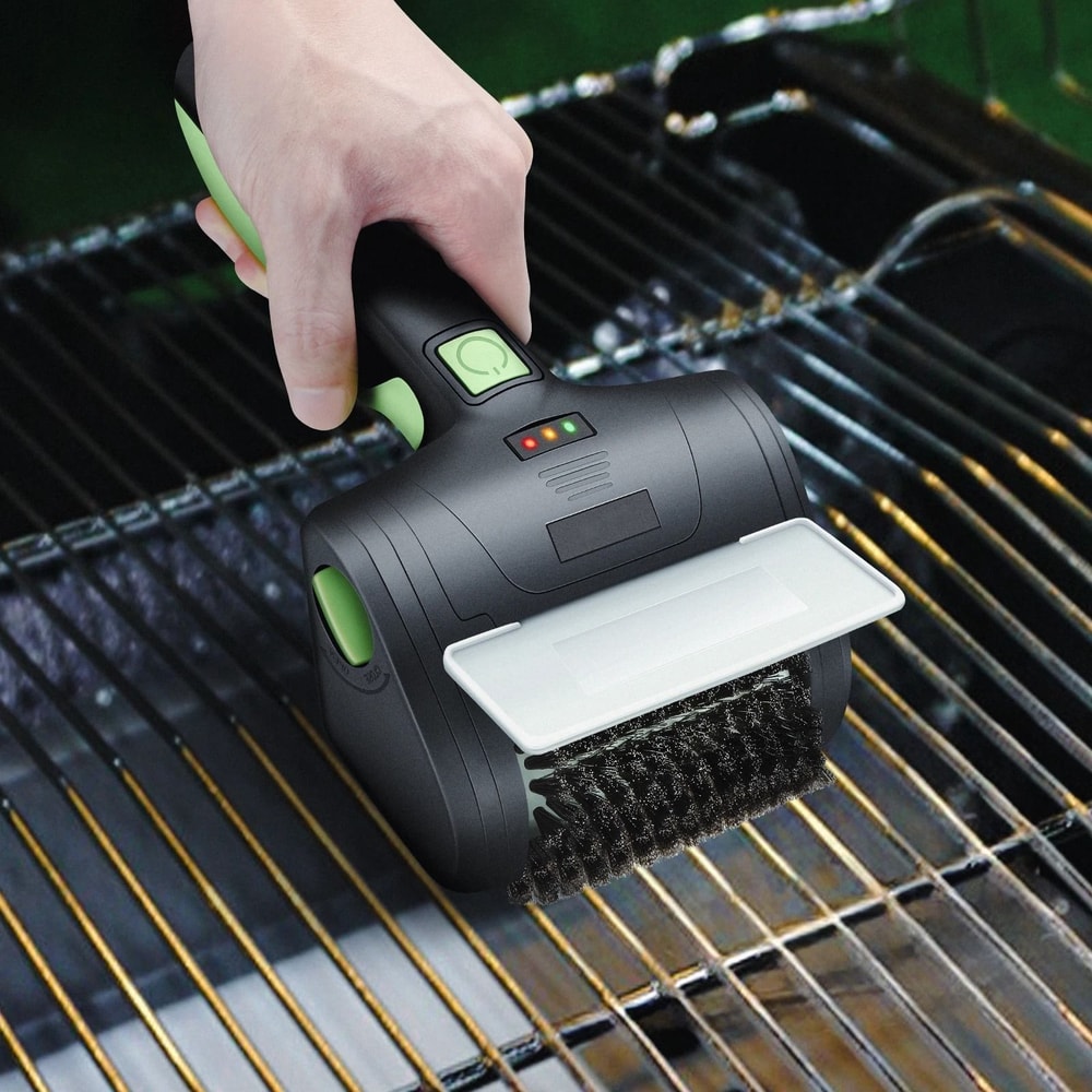 Rechargeable Cordless Electric Grill Cleaning Scrub Brush Durable Portable 0