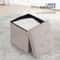 Storage Cube Footrest Stool With Classic Fabric For Living Room Home Decor 5