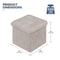 Storage Cube Footrest Stool With Classic Fabric For Living Room Home Decor 6