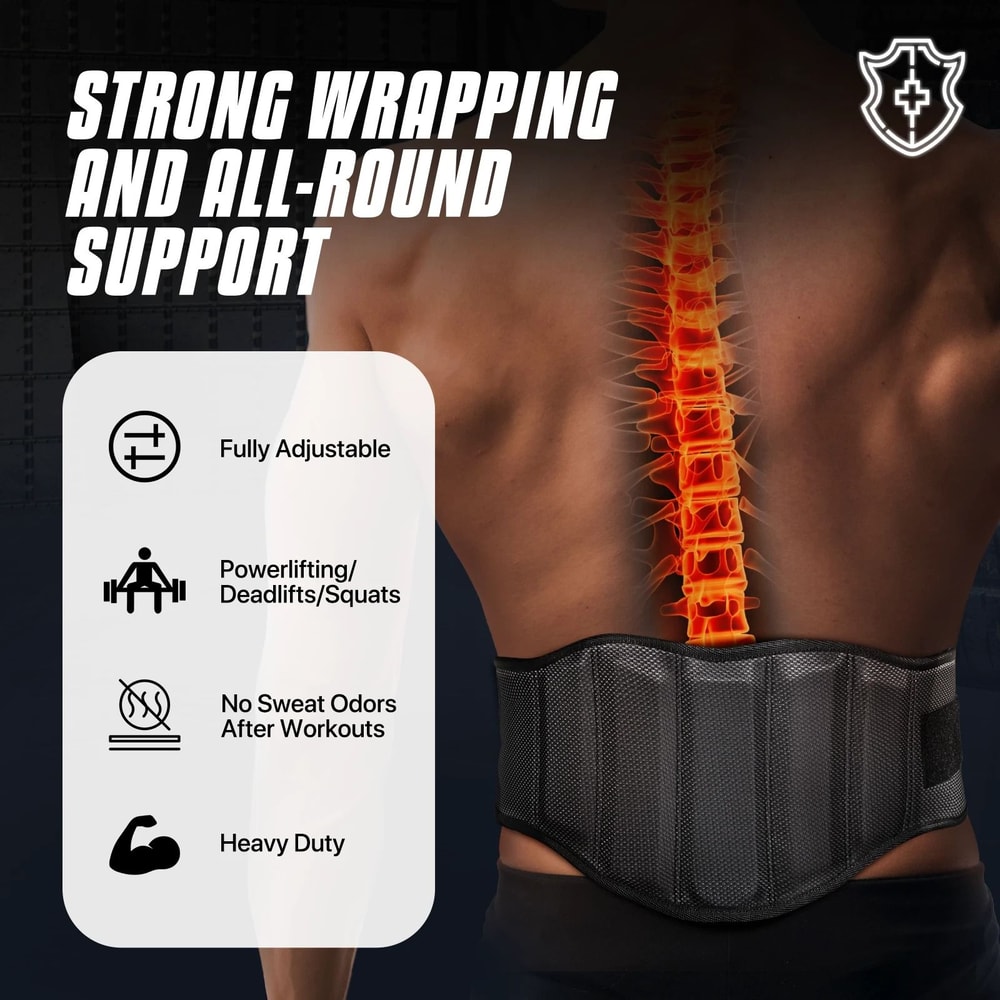 Premium Weight Lifting Belt For Strength Training Gym Bodybuilding Powerlifting Back Support For 6