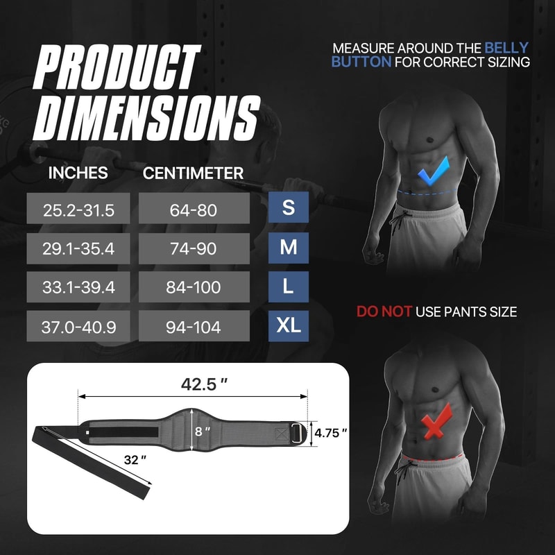 Premium Weight Lifting Belt For Strength Training Gym Bodybuilding Powerlifting Back Support For 5