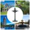 Tall Pedestal Outdoor Fountain Elegant Garden Electric Birdbath For Patio Backyard Decor 1