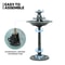 Tall Pedestal Outdoor Fountain Elegant Garden Electric Birdbath For Patio Backyard Decor 2