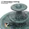 Tall Pedestal Outdoor Fountain Elegant Garden Electric Birdbath For Patio Backyard Decor 4