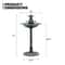Tall Pedestal Outdoor Fountain Elegant Garden Electric Birdbath For Patio Backyard Decor 7