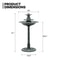 Tall Pedestal Outdoor Fountain Elegant Garden Electric Birdbath For Patio Backyard Decor 7