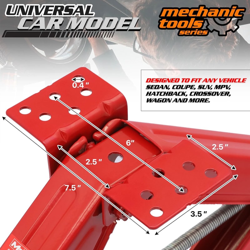 Scissor Jack Lift Kit For Car Repair Camper Travel Portable Durable EasytoUse 6