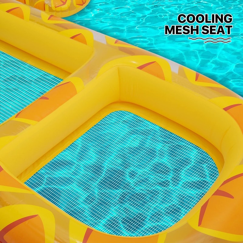 Inflatable Pineapple Pool Lounger Vibrant Floating Raft For Pool Parties PVC Fun Design 6