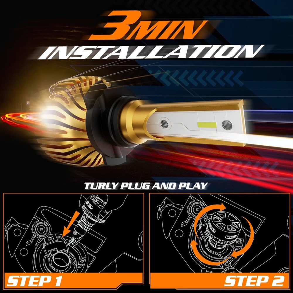 LED Headlight Bulbs Daytime Running Lights 2