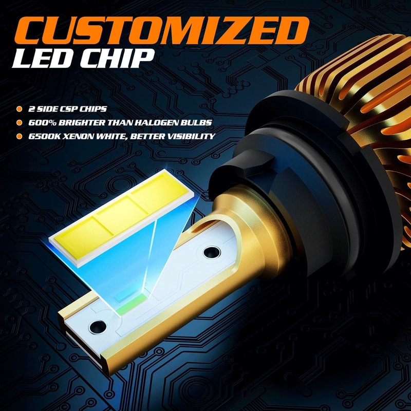 LED Headlight Bulbs Daytime Running Lights 4