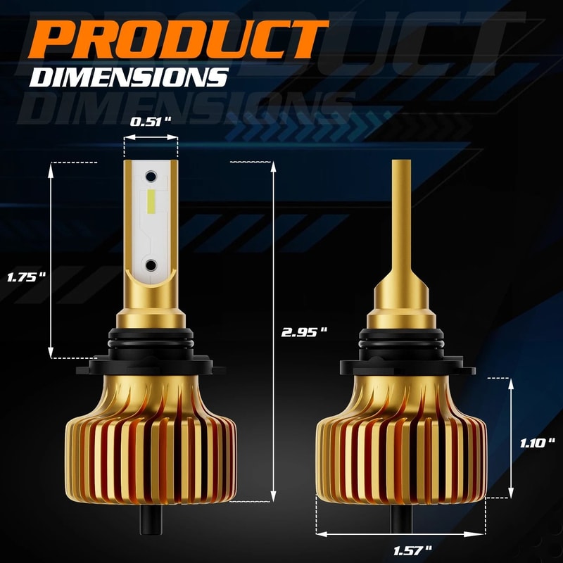 LED Headlight Bulbs Daytime Running Lights 5