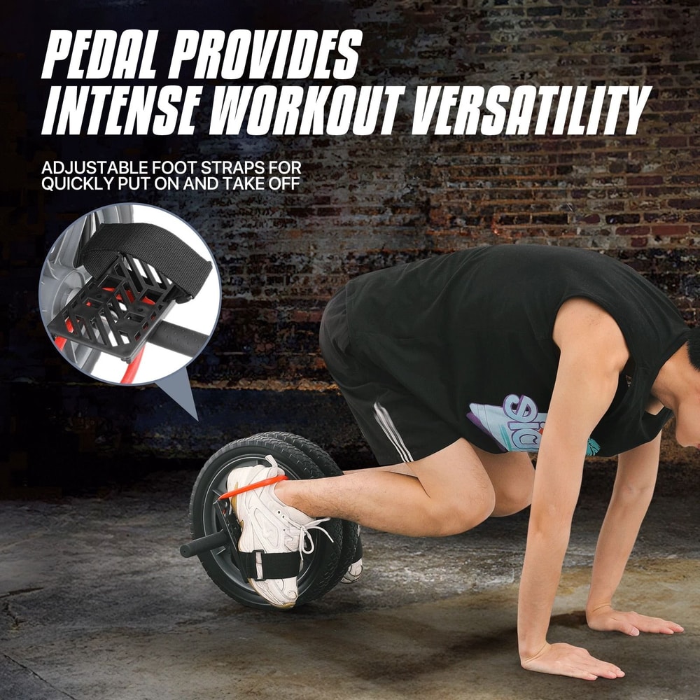 Roller Wheel Abdominal Core Training With Foot Straps Ab Wheel For Total Fitness 3
