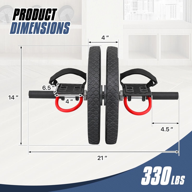 Roller Wheel Abdominal Core Training With Foot Straps Ab Wheel For Total Fitness 7