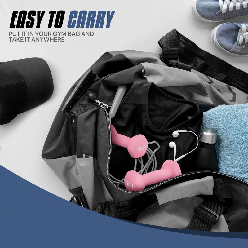 Easy Grip Neoprene Coated Dumbbells Home Gym Strength Training For All Fitness Levels 1