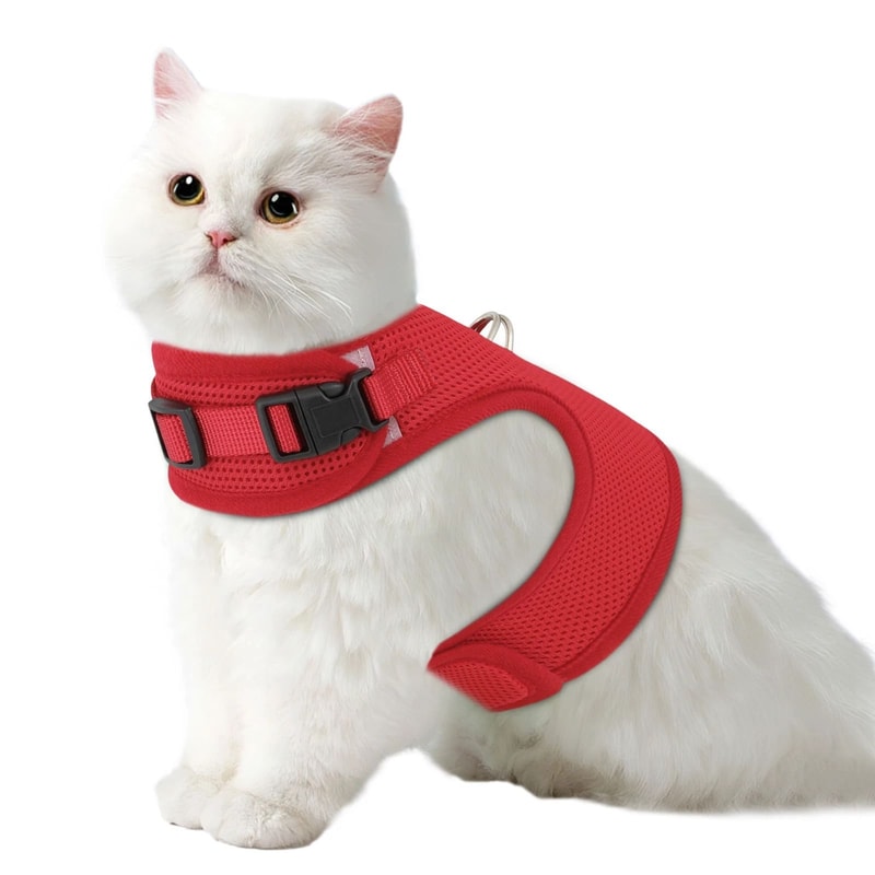 Large Escape Proof Cat Harness Soft Mesh Adjustable Walking Chest For Kittens And Small Pets 5