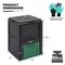Outdoor Compost Bin Tumbler With Snapon Top Lid Gloves Durable EcoFriendly Composting Solution 2