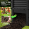 Outdoor Compost Bin Tumbler With Snapon Top Lid Gloves Durable EcoFriendly Composting Solution 4
