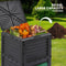 Outdoor Compost Bin Tumbler With Snapon Top Lid Gloves Durable EcoFriendly Composting Solution 5