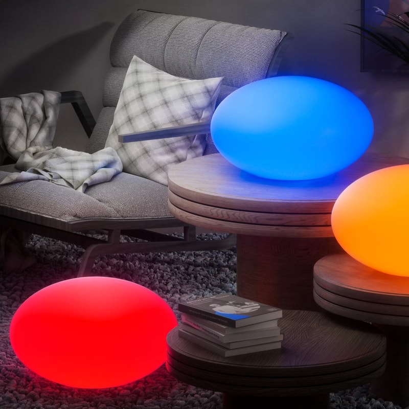 Egg Shape Lamp With Color Changing Light Remote Control Home Decor Lighting 0