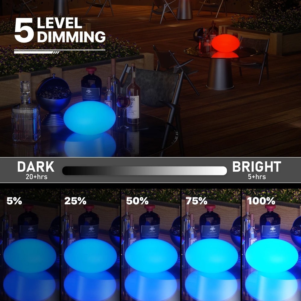 Egg Shape Lamp With Color Changing Light Remote Control Home Decor Lighting 5