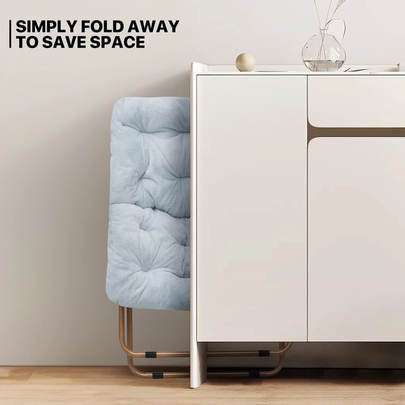 Cozy Foldable Saucer Chair With Faux Fur Upholstery Oversized Moon Lounge Seat 6