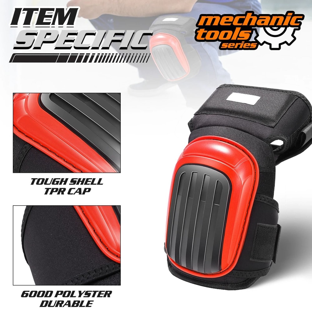 Adjustable Strap Knee Pads For Construction DIY Foam TPR Protection 7