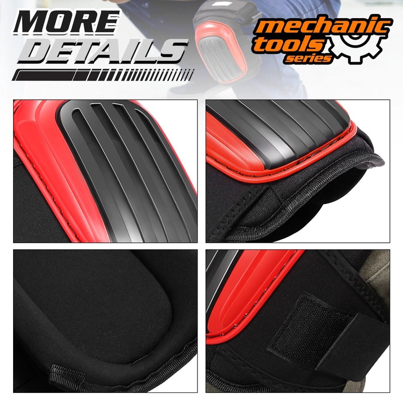 Adjustable Strap Knee Pads For Construction DIY Foam TPR Protection 3