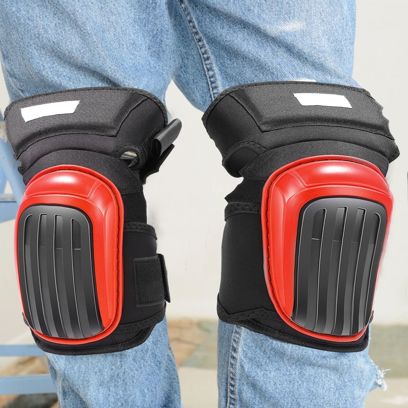 Adjustable Strap Knee Pads For Construction DIY Foam TPR Protection 2