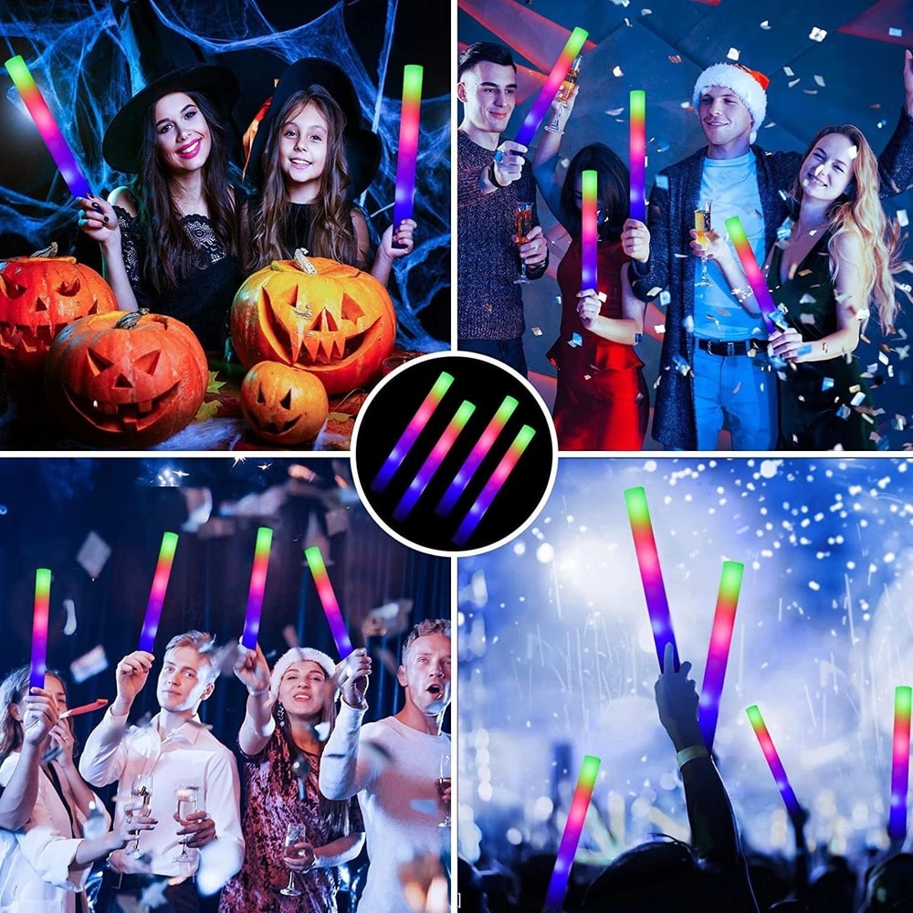 Light Up Foam Sticks Glow Rally Batons DJ Flashing Glow Stick For Parties 3
