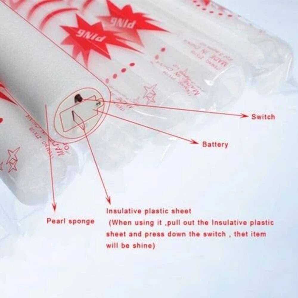 Light Up Foam Sticks Glow Rally Batons DJ Flashing Glow Stick For Parties 12