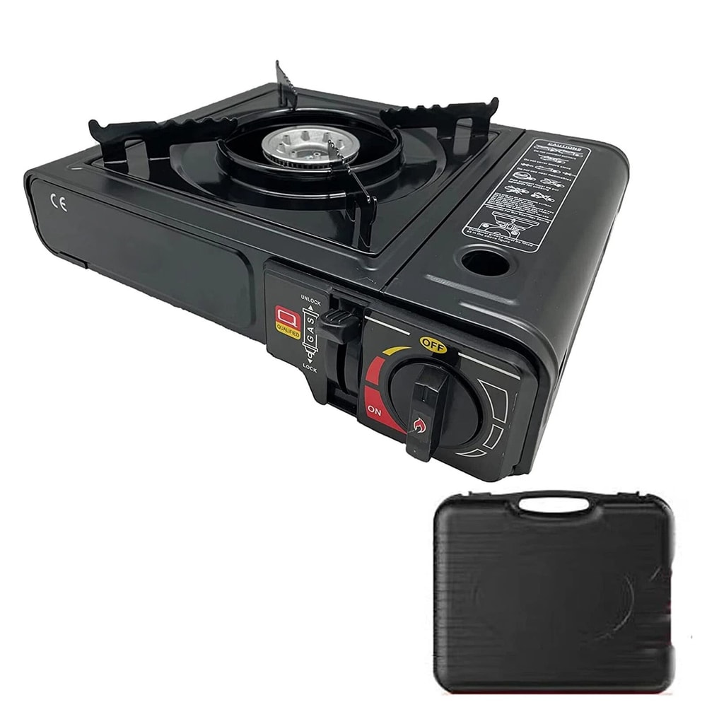 Portable Camping Stove With Windproof BBQ Grill For Outdoor Cooking 11