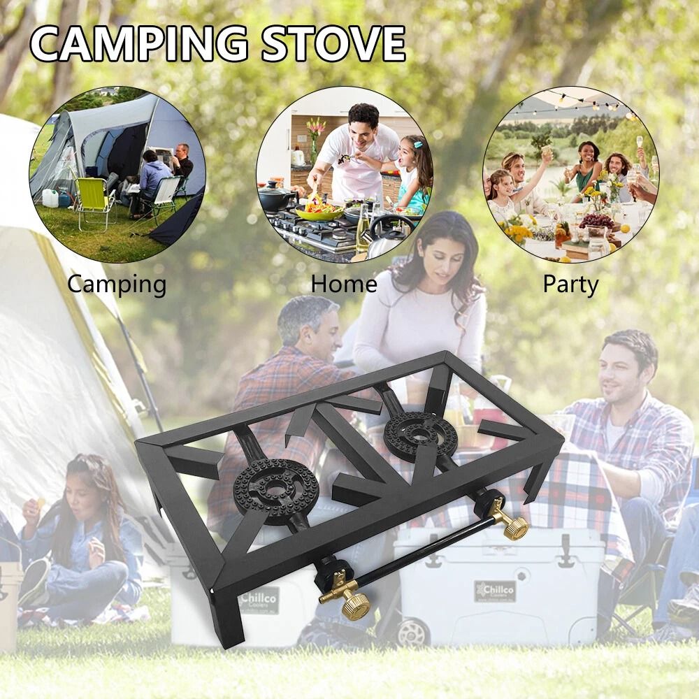 Portable Gas Camping Stove Burner Outdoor BBQ Cooker 8