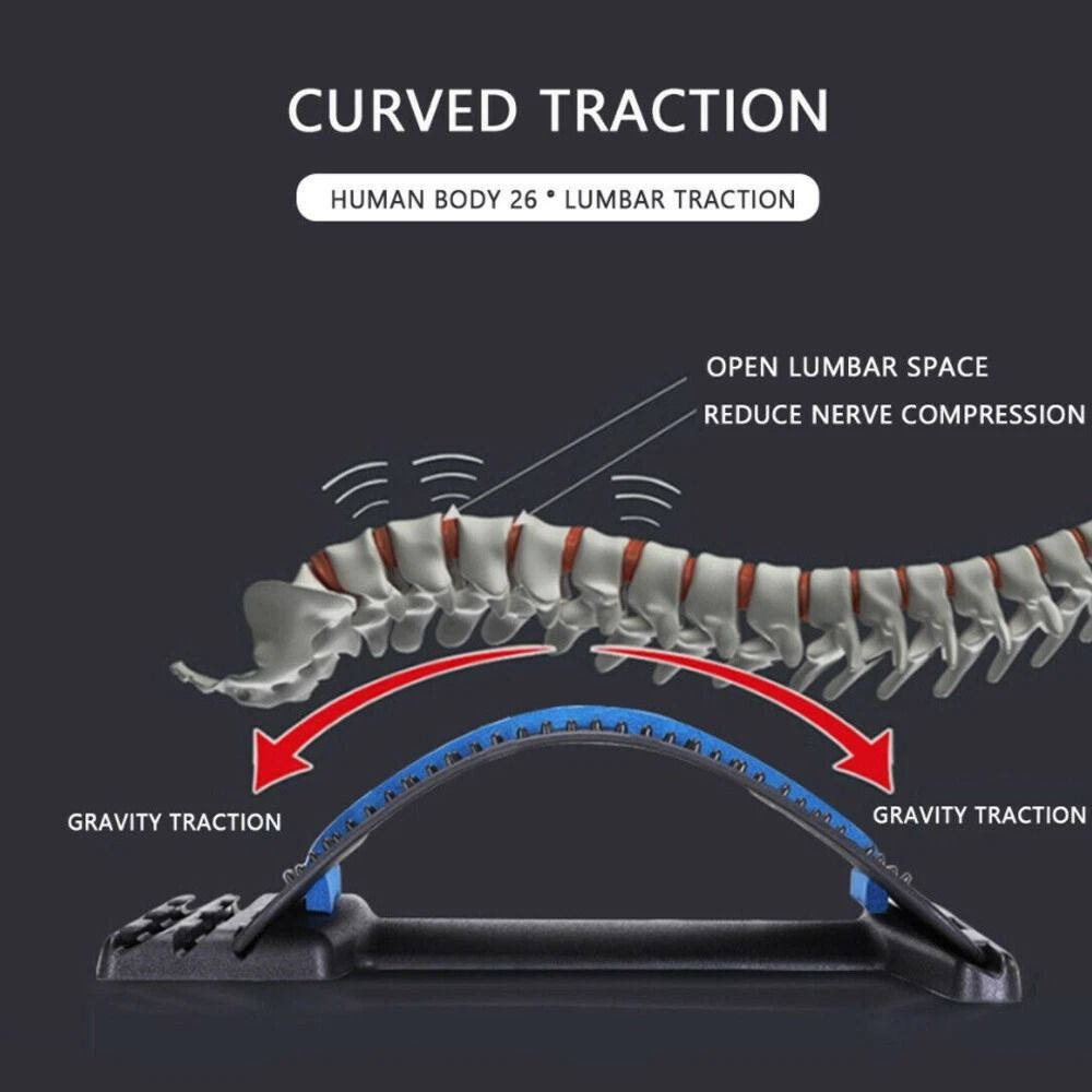 MultiLevel Back Stretcher Lumbar Support Device Pain Relief Posture Aid For Spine Health 5