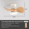 Ceiling Fan With LED Light Large Air Volume Remote Control For Dining Room 3