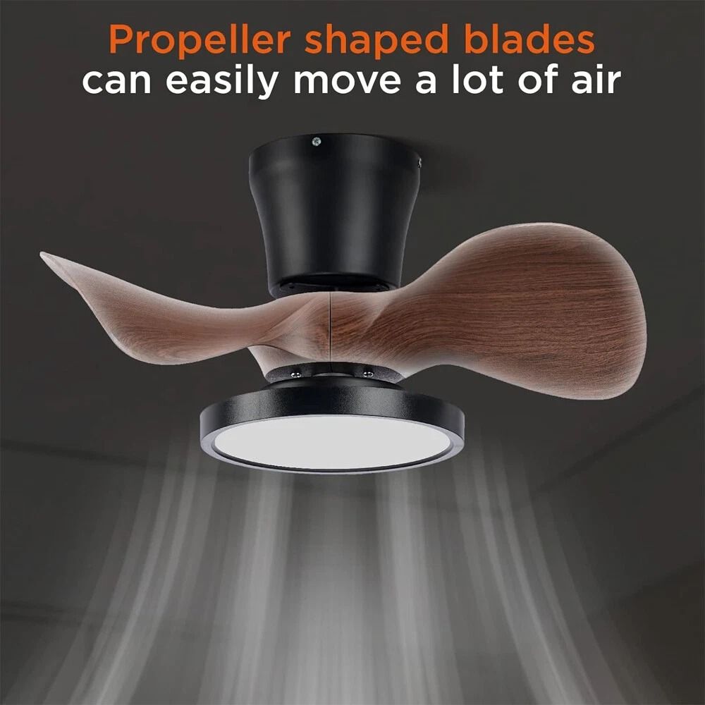 Ceiling Fan With LED Light Large Air Volume Remote Control For Dining Room 10