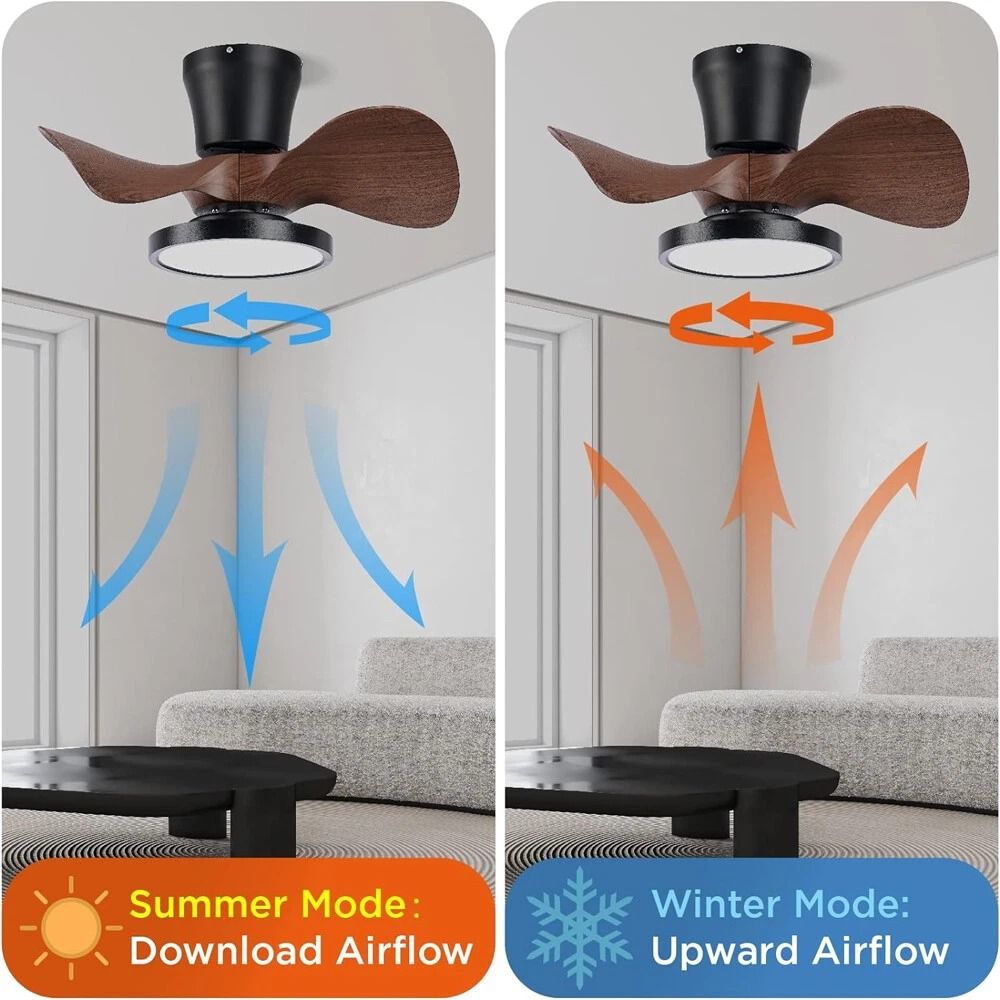 Ceiling Fan With LED Light Large Air Volume Remote Control For Dining Room 11