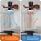 Ceiling Fan With LED Light Large Air Volume Remote Control For Dining Room 11