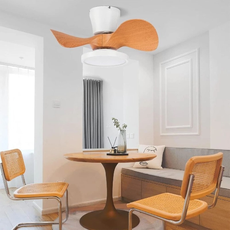 Ceiling Fan With LED Light Large Air Volume Remote Control For Dining Room 1