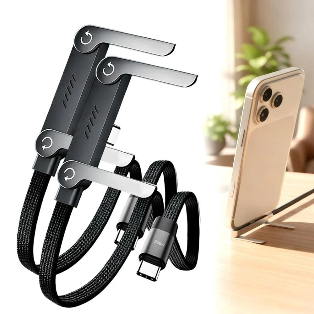 Invisible Holder Charger Cable With Fast Charging Cord Phone Stand 1