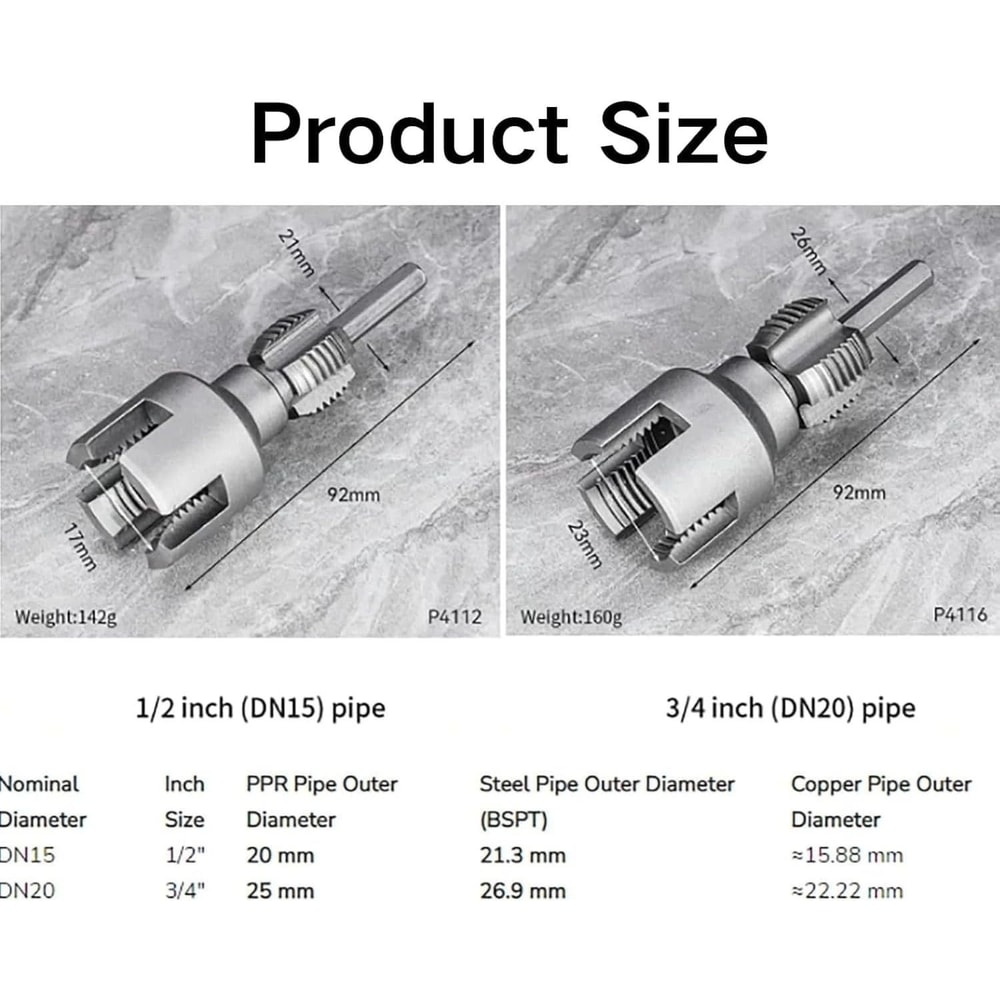 DualFunction Pipe Threading Tool Internal External Threader 6