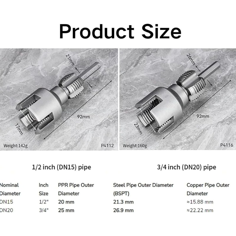 DualFunction Pipe Threading Tool Internal External Threader 6
