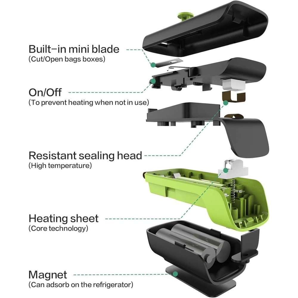 Portable Mini Heat Sealer With Cutter Ideal Food Sealer For Snacks And Plastic Bags 2