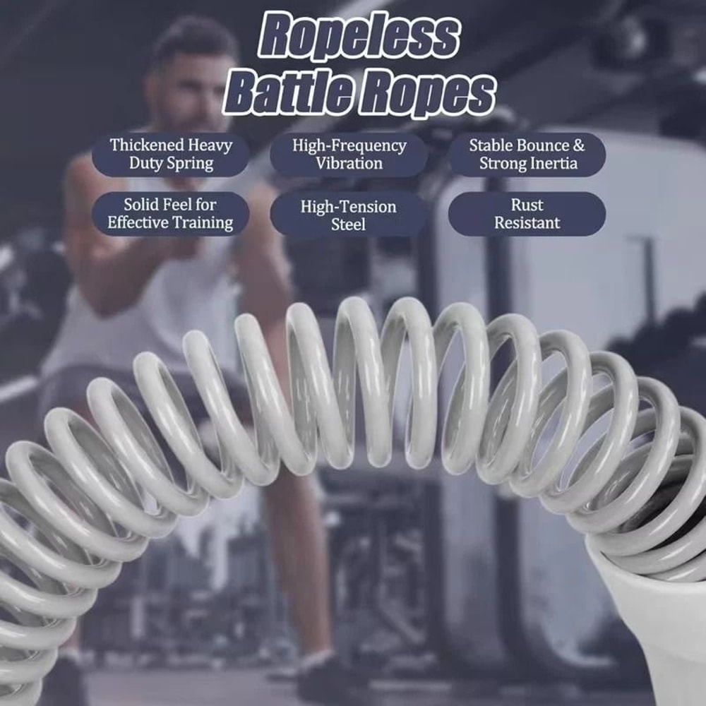 Portable Cordless Battle Rope Weighted Workout Rope For Men Women Indoor Fitness Training 1