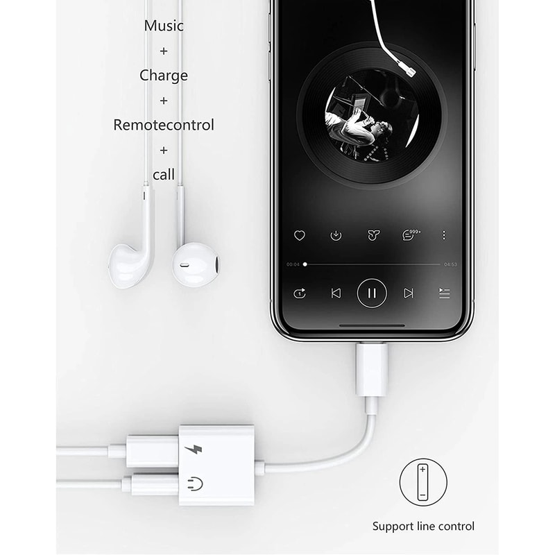 Adapter Headphone Charger Dual Function Fast Charger 5