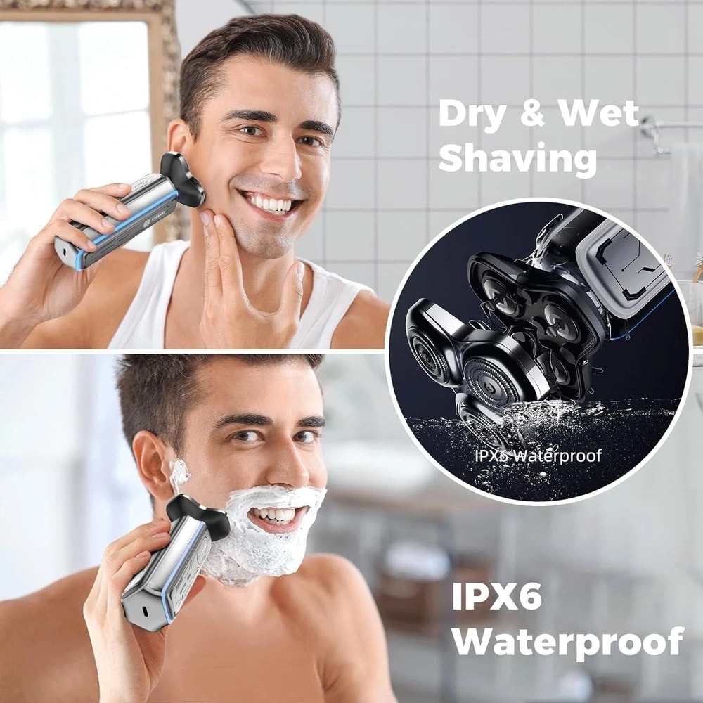 Men Magnetic Electric Shaver With Builtin Nose Trimmer For Precise Grooming 1