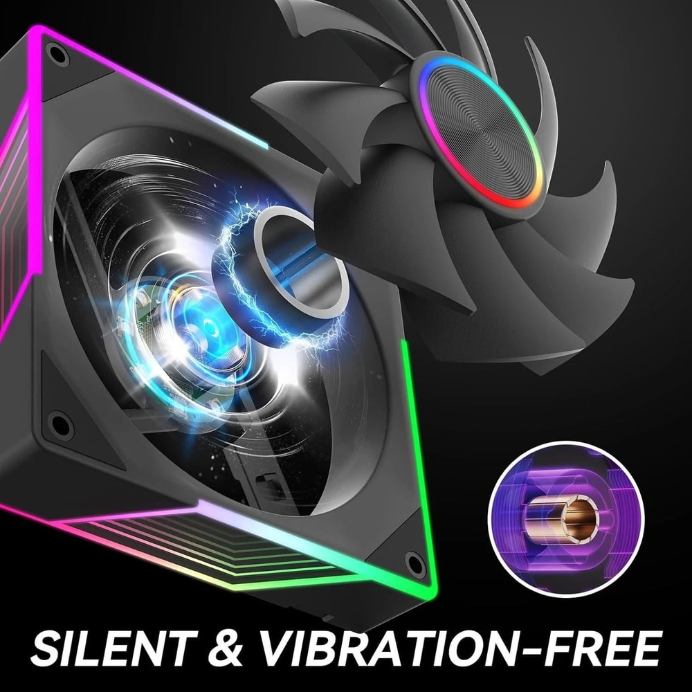 Silent Computer Case Fans For PC CPU Cooling 5